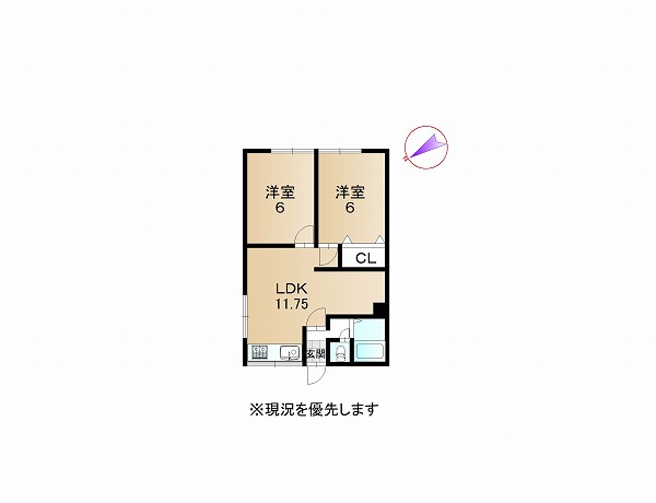 部屋画像2：間取図