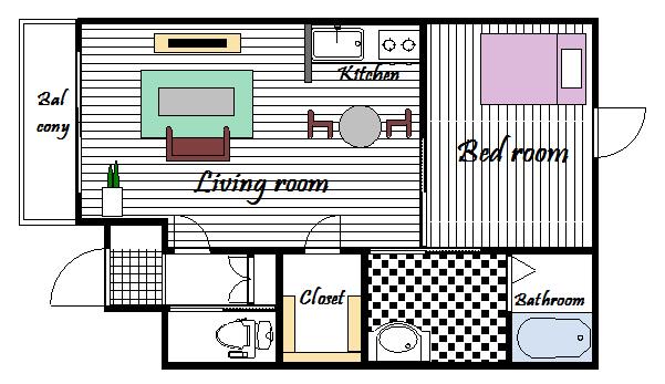 部屋画像6：間取図