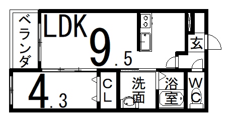 部屋画像2：間取図