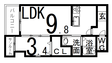 部屋画像2：間取図